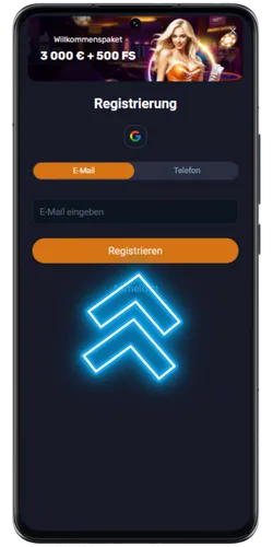 Registrierung in der VOX Casino App