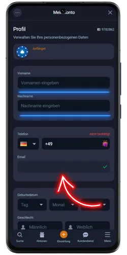 Verifizierung in der VOX Casino App abschließen